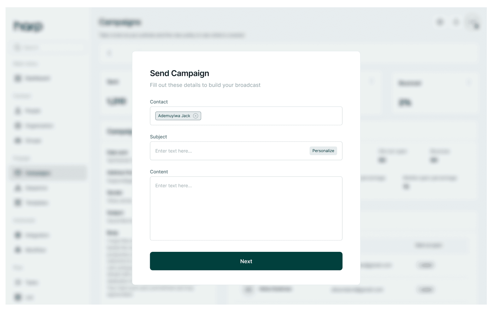 Engage Platform Interface